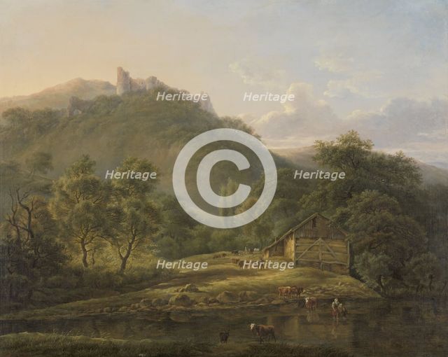 On the Sambre River, 1826-1828. Creator: Edouard Delvaux.