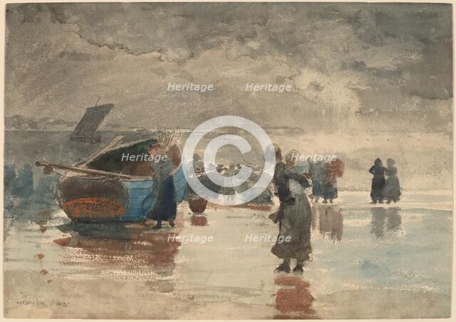 On the Sands, 1881. Creator: Winslow Homer.