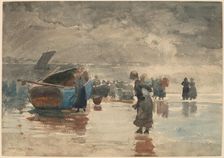 On the Sands, 1881. Creator: Winslow Homer