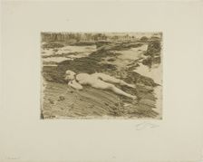 On the Sands, 1916. Creator: Anders Leonard Zorn