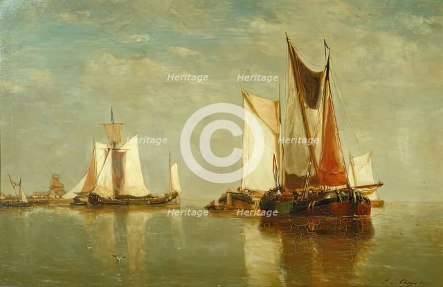 On The Scheldt - Afternoon, 1868. Creator: Paul Jean Clays.