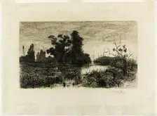 On the Schroon — Evening, 1880. Creator: Stephen Parrish