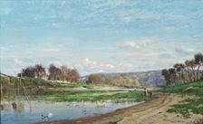 On the Seine, 1860. Creator: Emile Lambinet
