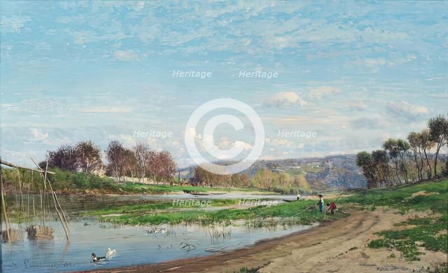 On the Seine, 1860. Creator: Emile Lambinet.