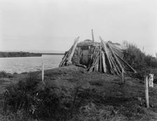 On the Selawik River, c1929. Creator: Edward Sheriff Curtis