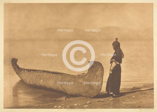 On the Shore of the Lake - Kutenai, 1910. Creator: Edward Sheriff Curtis.