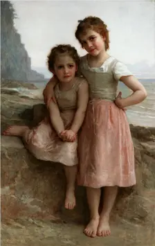 On the Shore (Two Sisters), 1896. Creator: William-Adolphe Bouguereau