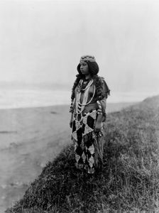 On the shores of the Pacific-Tolowa, c1923. Creator: Edward Sheriff Curtis