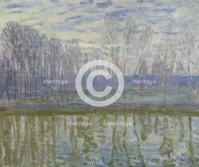 On the Shores of Loing, 1896. Creator: Alfred Sisley.
