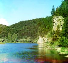 On the Sim River, 1910. Creator: Sergey Mikhaylovich Prokudin-Gorsky