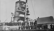 On the SMS Kaiser, between c1915 and c1920. Creator: Bain News Service