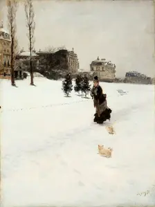 On the snow