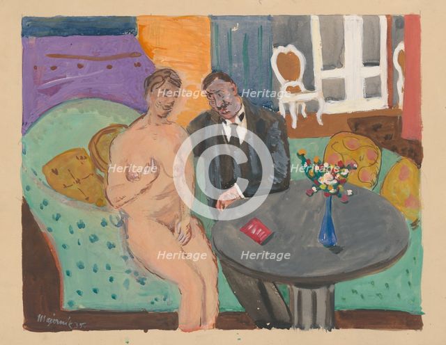 On the sofa, 1935. Creator: Cyprian Majernik.