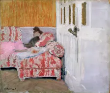 [On the Sofa (The white room) 1890-1893. Artist: Edouard Vuillard