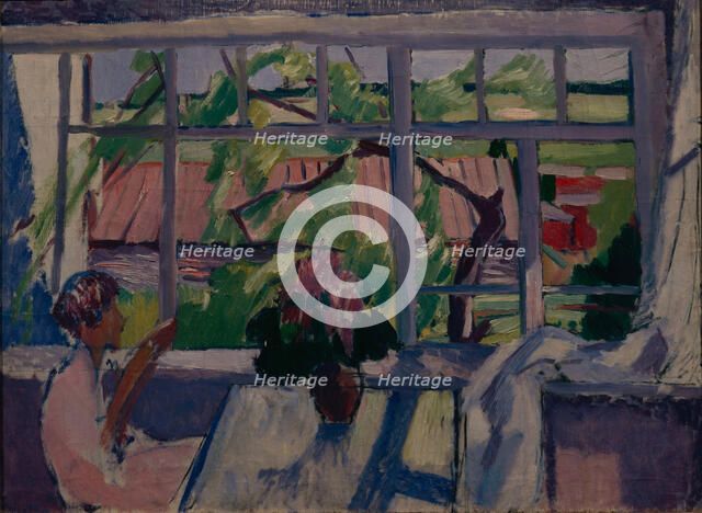 On the terrace, 1929. Artist: Istomin, Konstantin Nikolayevich (1887-1942)