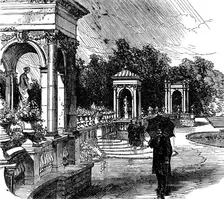 On the terrace at Trentham, 1873. Creator: Unknown