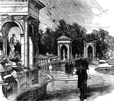 On the terrace at Trentham, 1873. Creator: Unknown