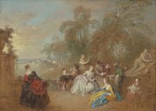 On the Terrace, c. 1730/1735. Creator: Jean-Baptiste Pater