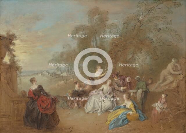 On the Terrace, c. 1730/1735. Creator: Jean-Baptiste Pater.