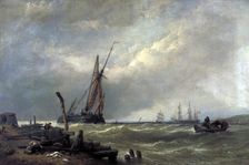 On the Texel 1856. Artist: Clarkson Stanfield