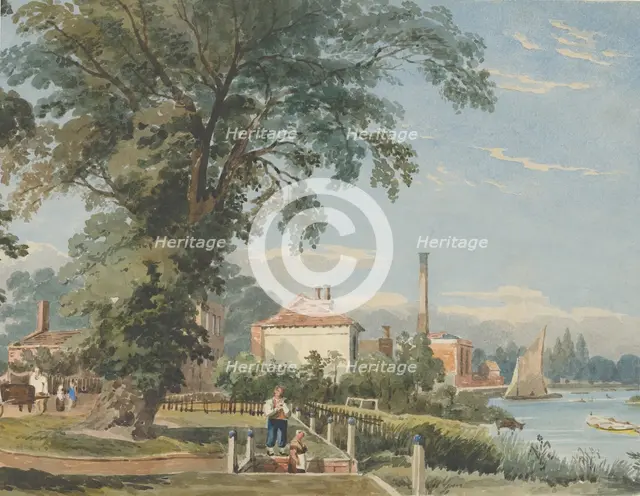 On the Thames at Hammersmith, ca. 1836. Creator: John Varley I.