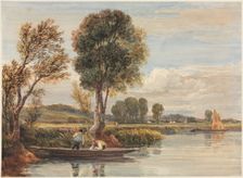 On the Thames, c. 1827-1829. Creator: David Cox (British, 1783-1859)