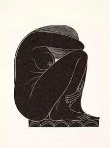 On the Tiles, 1921, (wood engraving)