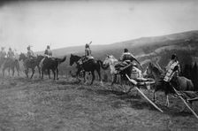 On the Trail - Buffalo hunt, between c1910 and c1915. Creator: Bain News Service