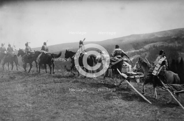 On the Trail - Buffalo hunt, between c1910 and c1915. Creator: Bain News Service.