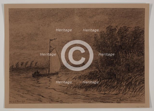 On the Vecht, between 1860 and 1924. Creator: Carel Nicolaas Storm.