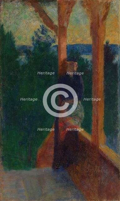 On the Veranda, 1892. Creator: Harald Sohlberg.