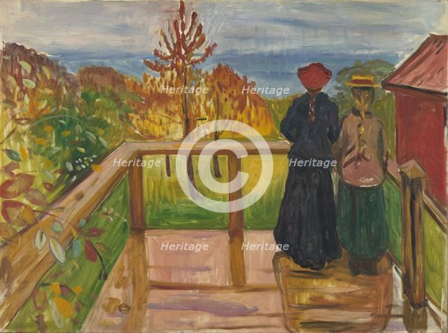 On the Veranda, 1902. Creator: Edvard Munch.