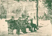 On the Victoria Embankment 1898. Artist: Emil Orlik