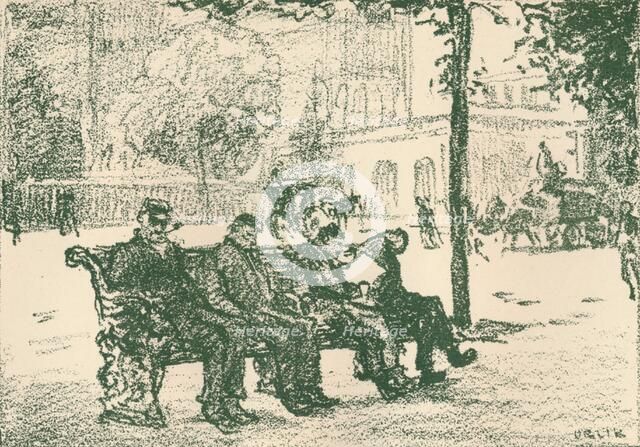 'On the Victoria Embankment', 1898. Artist: Emil Orlik.