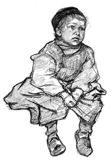 On the Wall, Vollendam 1898.Artist: Nico Jungmann