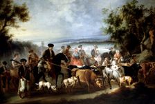 On the way to the fair oil by Andres Cortes and Aguilar