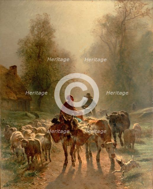On the Way to the Market, 1859. Creator: Constant Troyon.