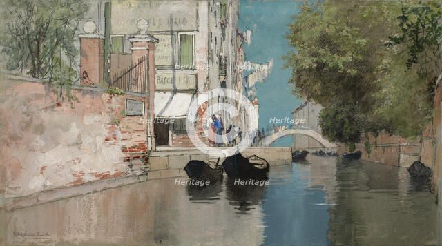 On the Way to the Public Garden, ca. 1895. Creator: Francis Hopkinson Smith.