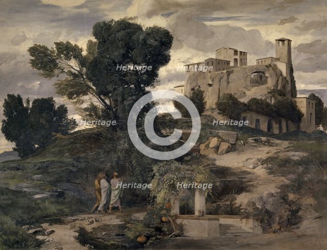 On the Way to Emmaus, 1868. Creator: Arnold Bocklin.