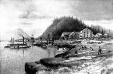 On the Way to Klondike: Fort Wrangel, at the mouth of the Stikine River, 1898. Creator: Unknown