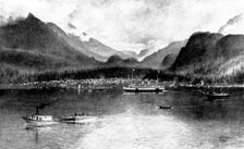 On The Way to Klondike. Skagway Town, from the head of the Lynn Canal...White Pass...1897, (1898). Creator: Unknown