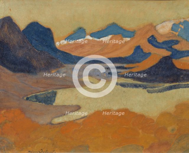On the Way to Stora Sjöfallet, from 1922 until 1925. Creator: Helmer Osslund.