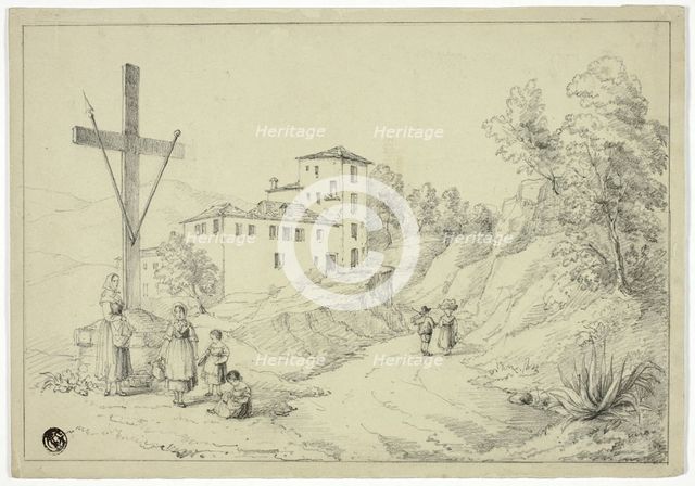 On the way from Val' Oscuro to Nice, March 8, 1842. Creator: Elizabeth Murray.