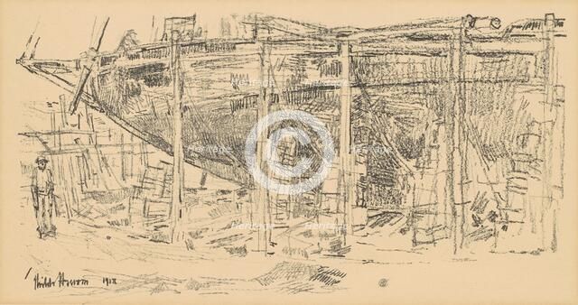 On the Ways, 1918. Creator: Frederick Childe Hassam.