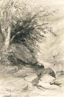 On the Wharf, Bolton Abbey, 1844. Creator: David Cox the Elder