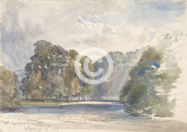 On the Wharfe, Bolton Abbey, September 30, 1858. Creator: William Callow.