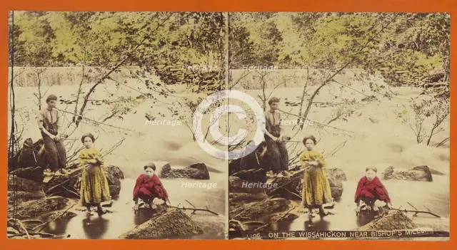 On The Wissahickon Near Bishop's Mills., 1870s. Creator: John A. Mather.