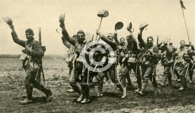 'On their Way to Battle', First World War, c1916, (c1920). Creator: Unknown.