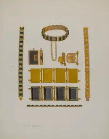 Onyx Bracelet, c. 1937. Creator: Tulita Westfall