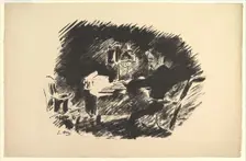 Once Upon a Midnight Dreary. Illustration to The Raven by Edgar Allan Poe, 1875. Creator: Edouard Manet